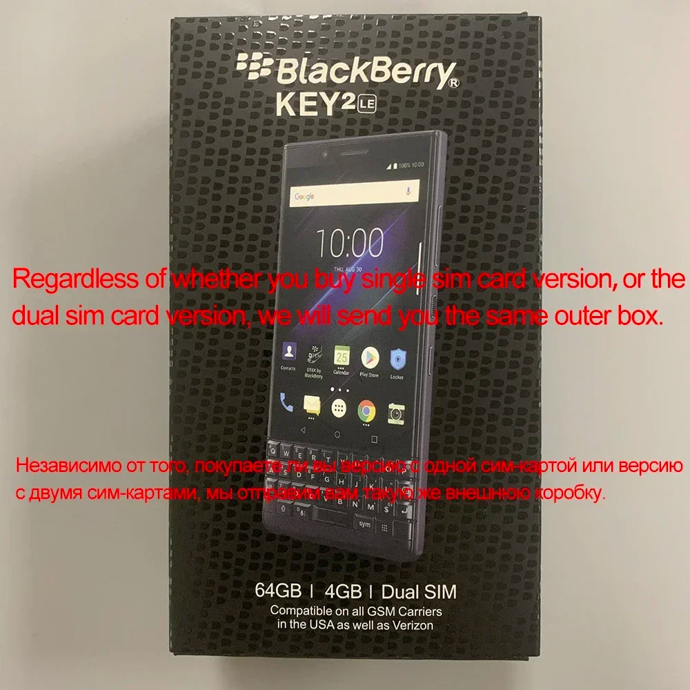 BlackBerry Key2 LE 4G LTE Mobile Phone 4.5'' IPS LCD 3GB/4GB RAM 32GB/64GB ROM 13MP+5MP Octa-Core Android Keyboard SmartPhone