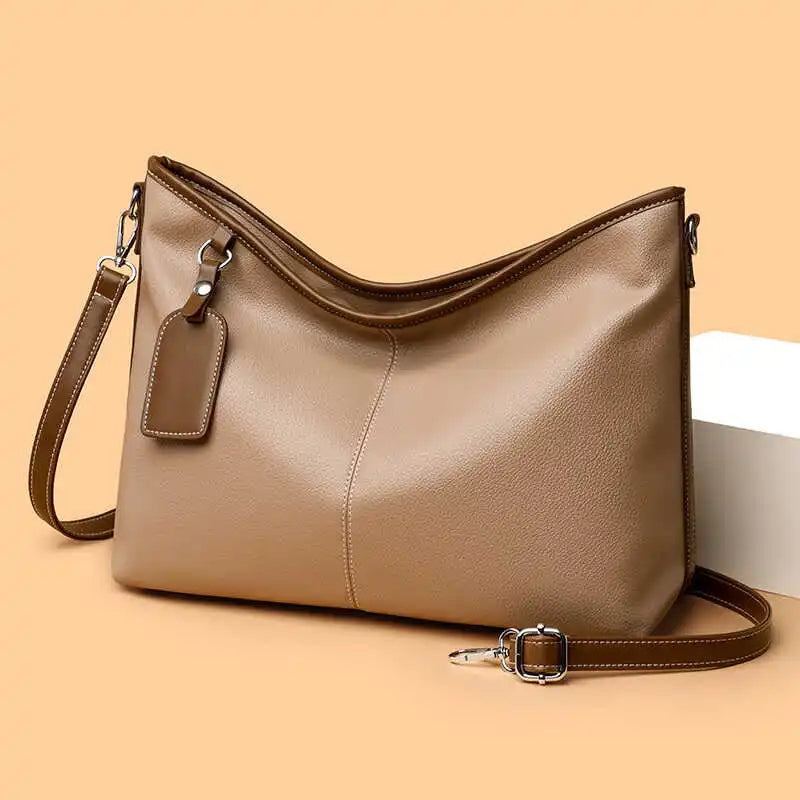 Soft Leather Small Bag Faionable Large Capaci Autumn Winter New Sle Women's Crossbody Bag Versatile Mom's Bag Tote Bag