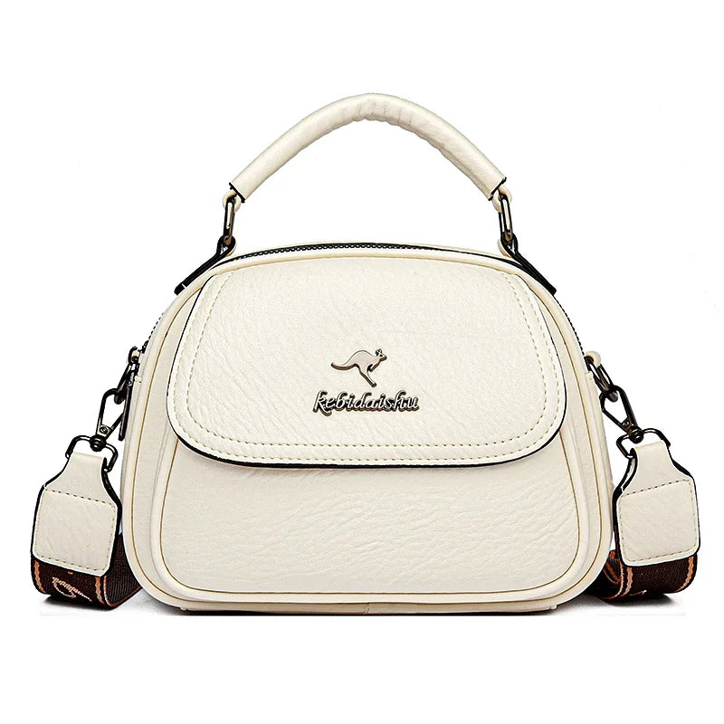 VANDERWAH Small Round Bag for Women Luxury Designer Handbag Lady High Quality Soft Leather Shoulder Bag Retro Color Commuter Sac