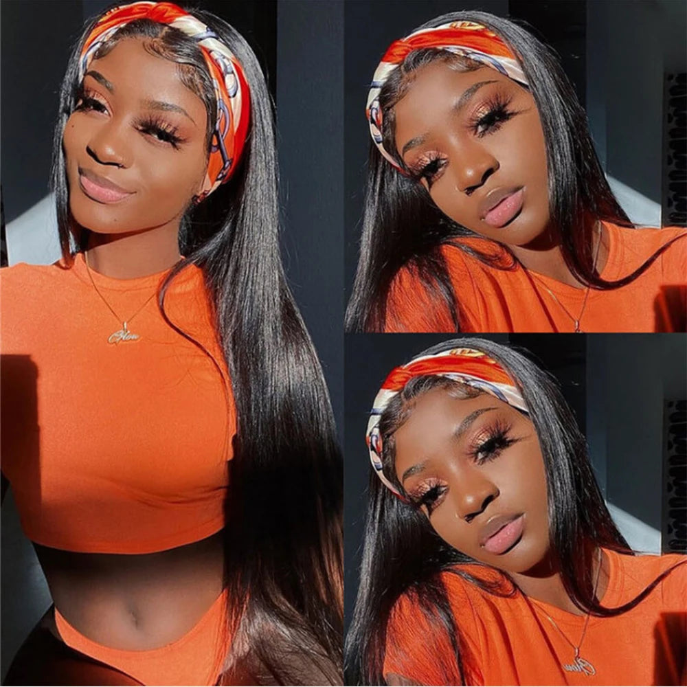 Body wave Headband Wig 250% Human Hair Wigs For Women Brazilian Straight Wig 8"-34" Remy Human Hair Wig 200% Machine Made Wig