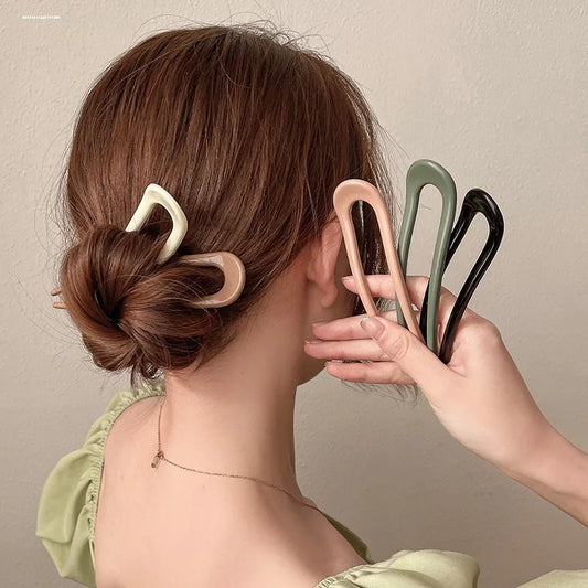 U - Shaped Hair Sticks Sleek Glossy Finish In Varied Chic Colors Touch of Style to Your Hair  Easy Elegant Updos or Casual Looks