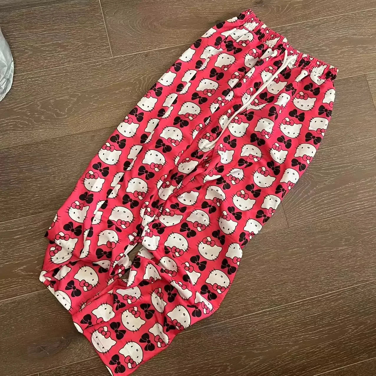 Y2K Summer Hello Kitty Cotton Loose Ladies Pajama Pants Pyjama Trousers Women Men Cartoon Bottoms Lounge Wear Girl Sleep pants