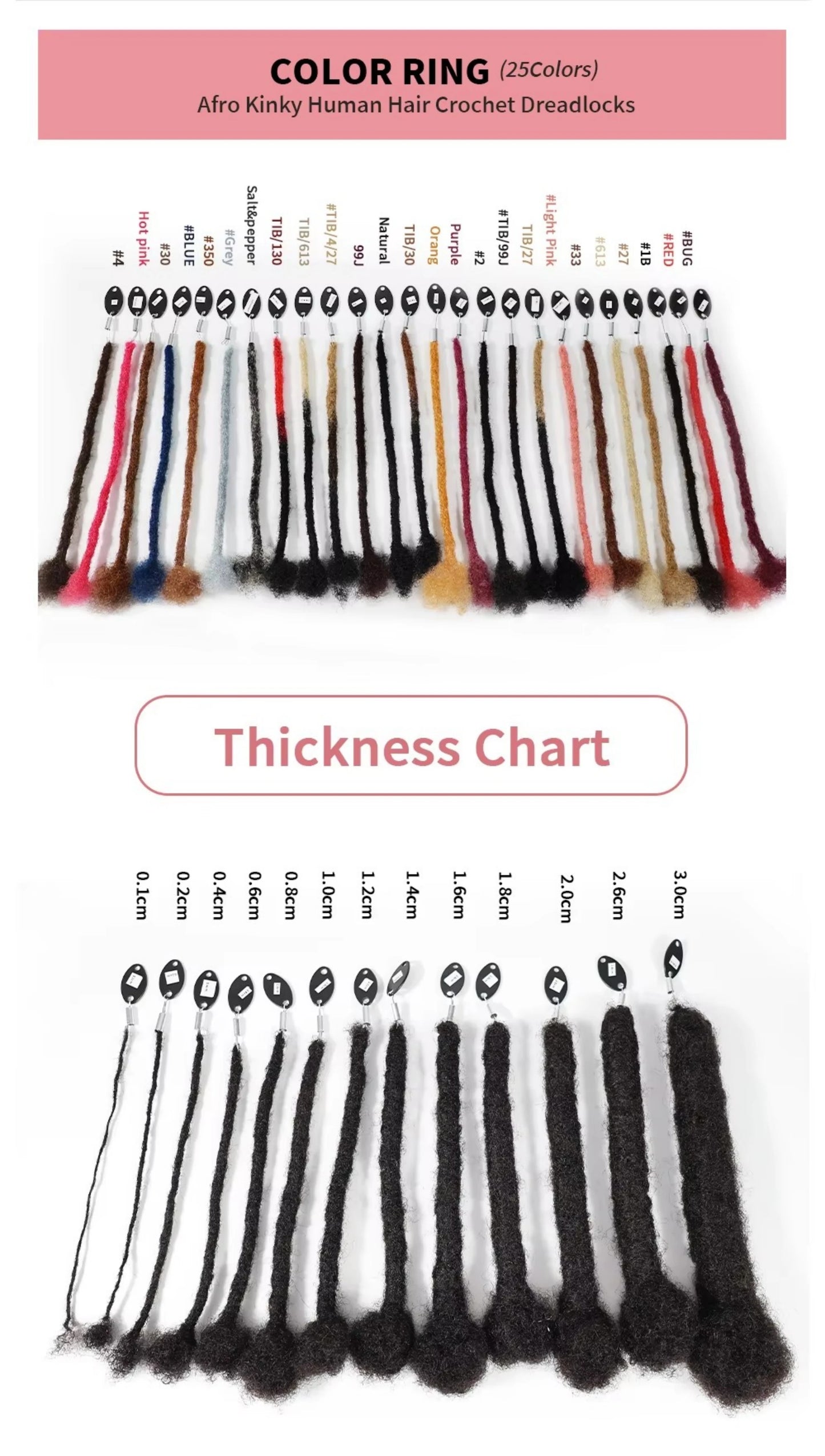 Natural Human Hair Dreadlock Extensions with Curly Ends 8-12 Inch Handmade Curled Tail Locks Extension for Women Men 10 Strands