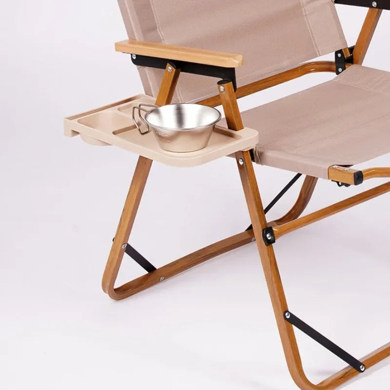 2pcs Folding Chair Outdoor Side Storage Tray Lounge Chair Backrest Tray Camping Chairs Cup Holder Folding Universal Cup Pedestal