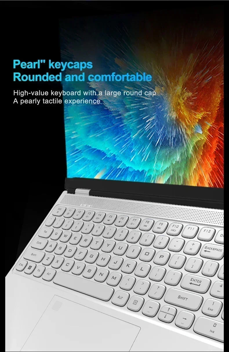 NEW  Laptop Intel N95 4K HD 120HZ Display 32GB+2TB Windows 11 Pro Office Gaming Notebook Computer Fingerprint Unlock PC