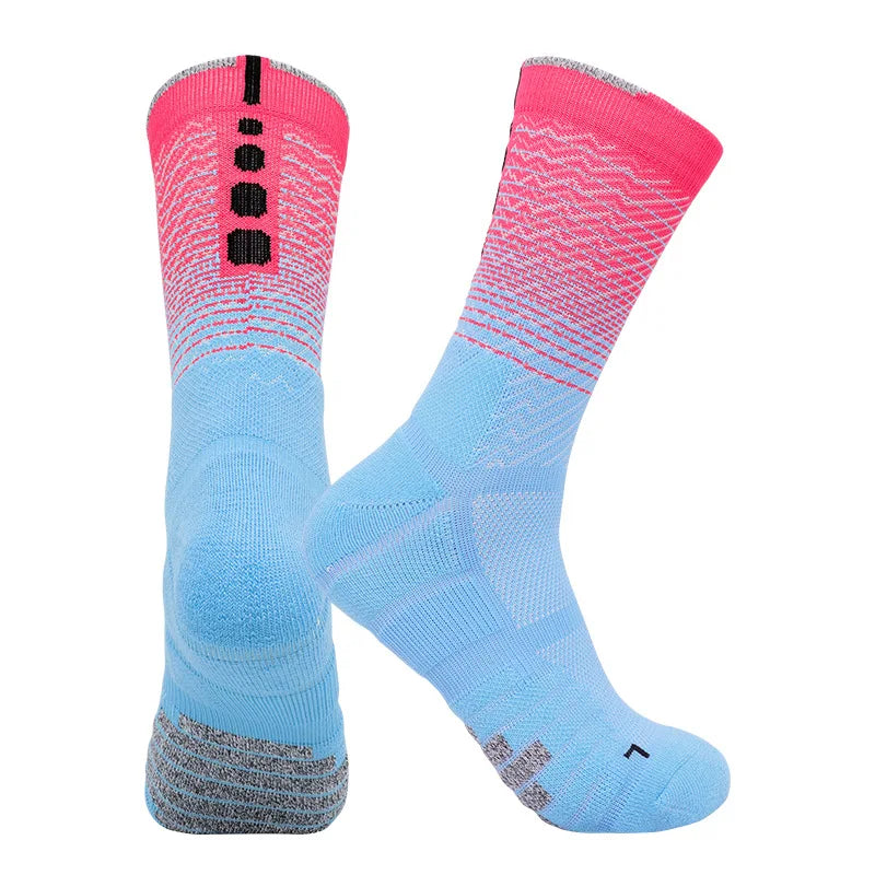Men's Basketball Socks Middle Thickened Breathable Towel Bottom Colorful Fitness Running Cycling Hiking Sports Socks calcetines