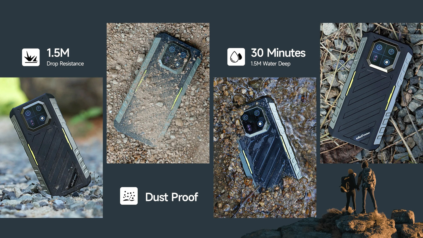 Ulefone Armor 22 Rugged Phone ,16GB (8GB+8GB) RAM ,128GB/256GB ROM , Android 13 Smartphone,NFC 64MP 4G Phone