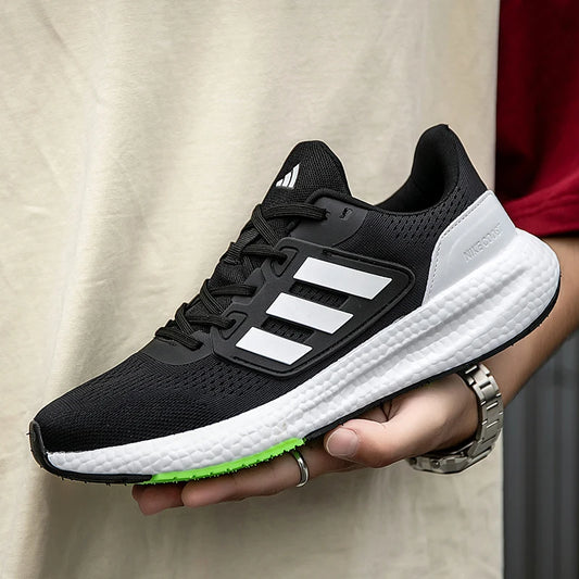 2025 New Summer  Lightweight High Quality Three Bars Mesh Popcorn Sports Running Shoes Couple Style36-45 Breathable Comfortable
