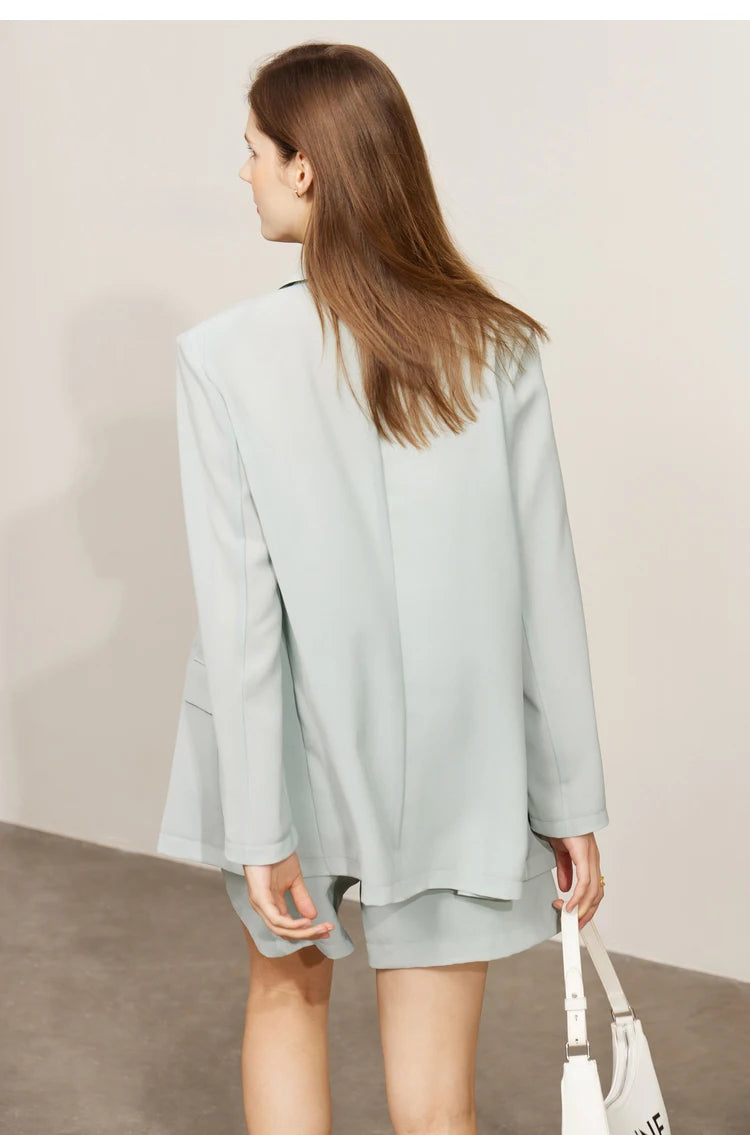 AMII Minimalism Women's blazer Fashion 2024 Summer Blazers Office Lady Elegant Chic Female shorts Separately Sale 72311003