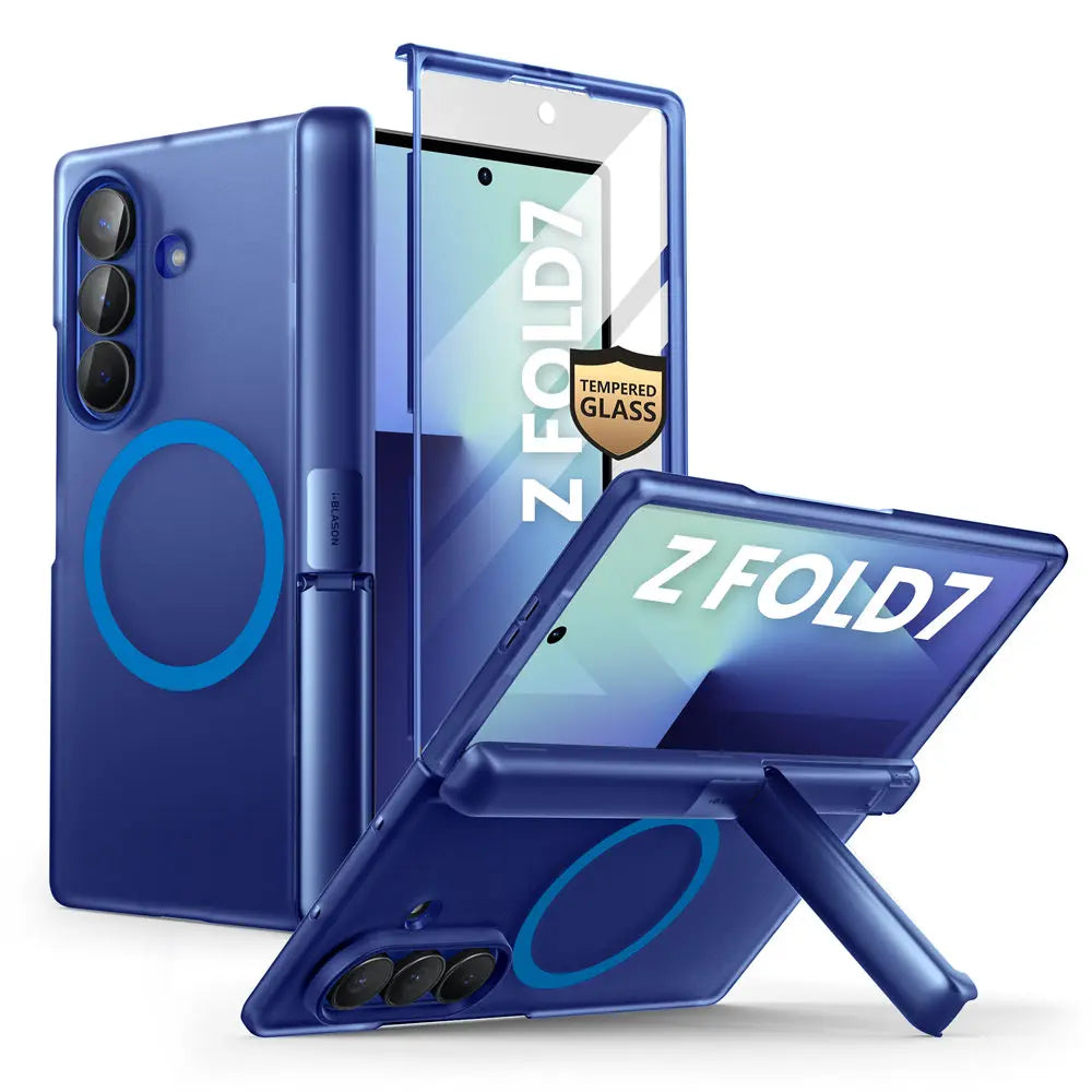 For Samsung Galaxy Z Fold 7 Case I-BLASON Cosmo Full Protective Hinge Protection Magnetic Case with MagSafe Stand & S Pen Holder