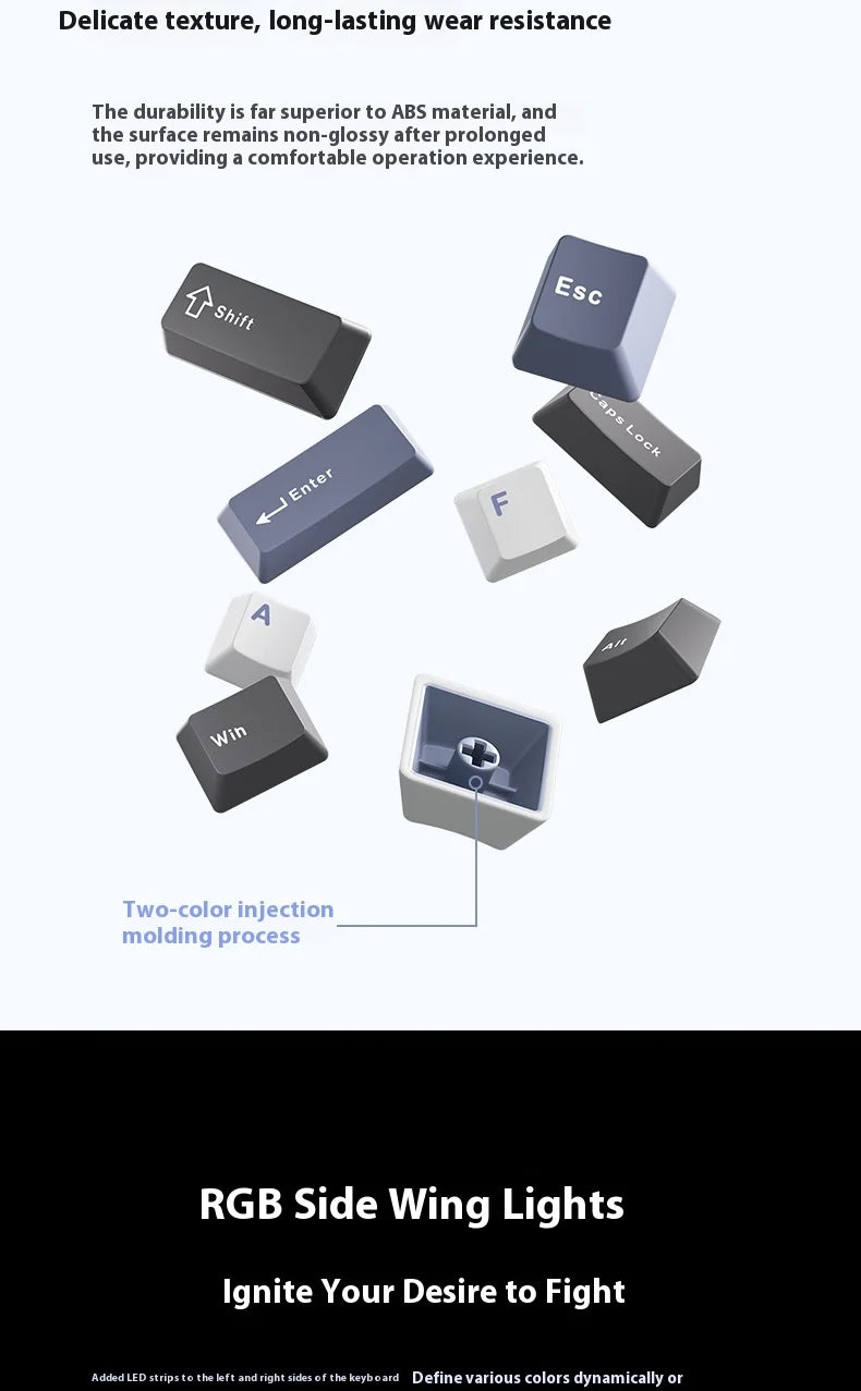 Aula Spider F87 Pro Mechanical Keyboard Wireless Customizable Triple Mode Bluetooth Gaming Esports Computer Side-Engraved Keycap