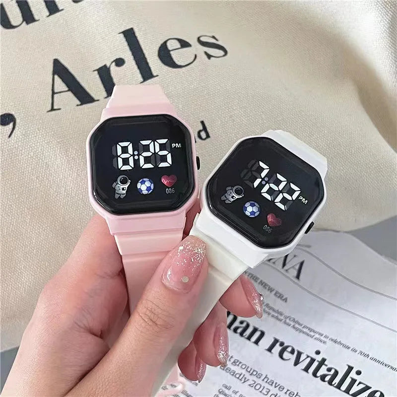 2025 LED Digital Watch For Kids Boys Sports Waterproof Watches Girls Silicone Digital Watch Casual Childrens Electronic Reloj