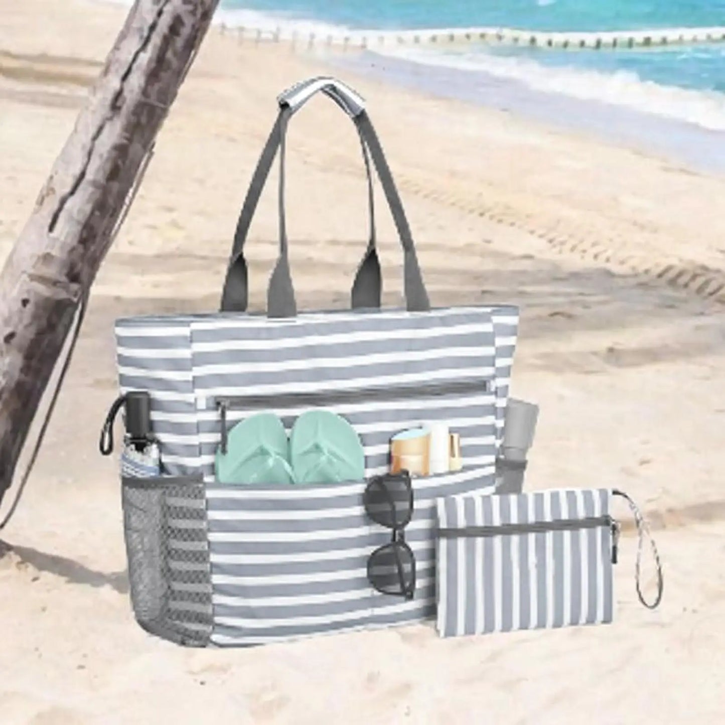 Beach Bags Waterproof with Bag for Family Vacation Essentials Toys