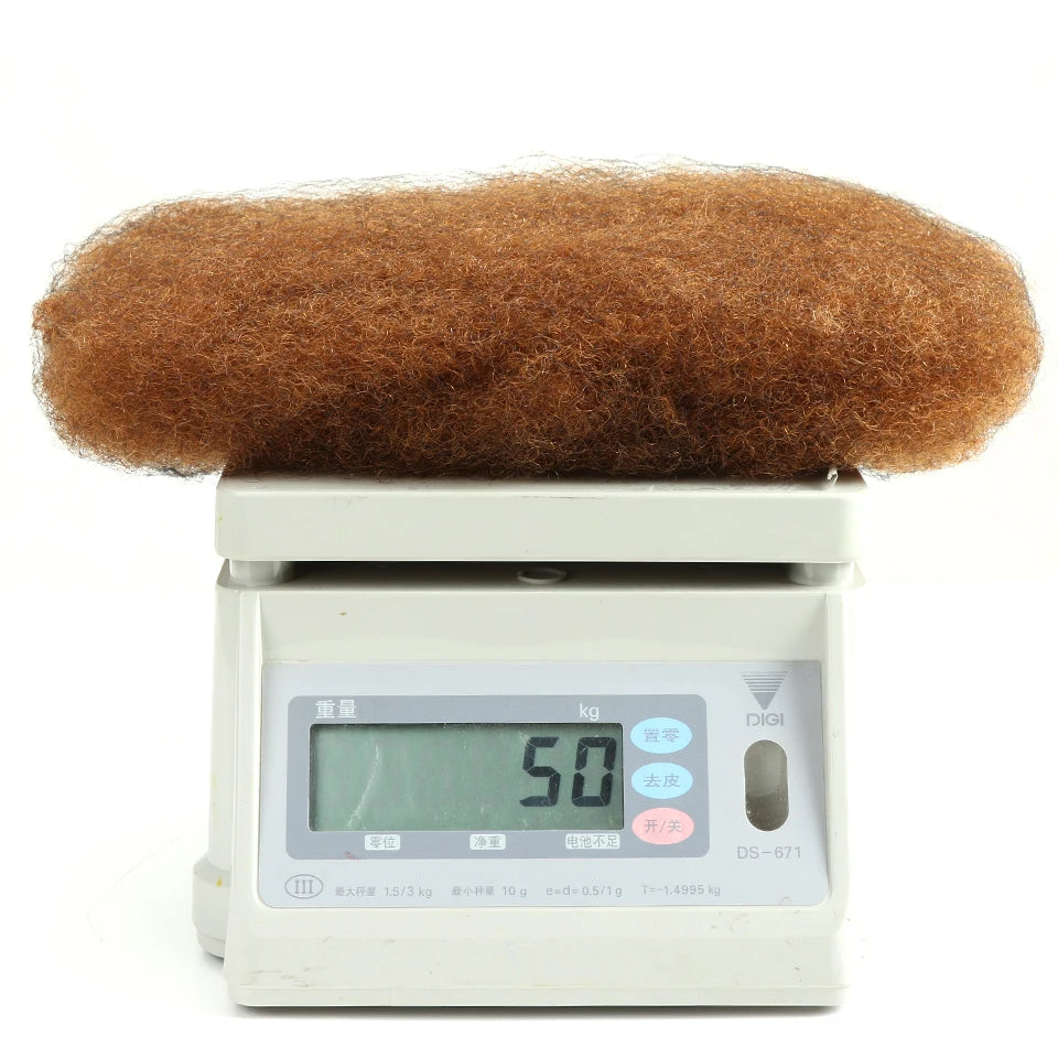 Brown Blonde Highlight  Afro Kinky Bulk Hair No Attachment Afro Curly Bulk Human Hair Remy Dreadlock Natural Color Braids Hair