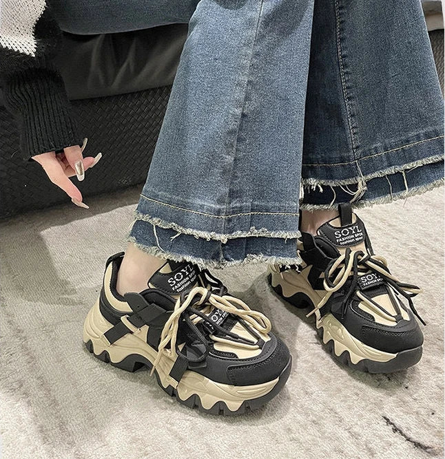 2023 Spring and Autumn New Fashionable Thick Bottom Fried Street Sponge Cake Shoes Women Fashion Versatile Shoes