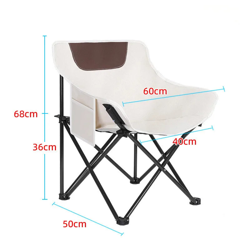 Metal Folding Chair Folding Stools Outdoor Camping Folding Chair Portable Picnic Moon Chair Leisure Beach Chairs 캠핑의자