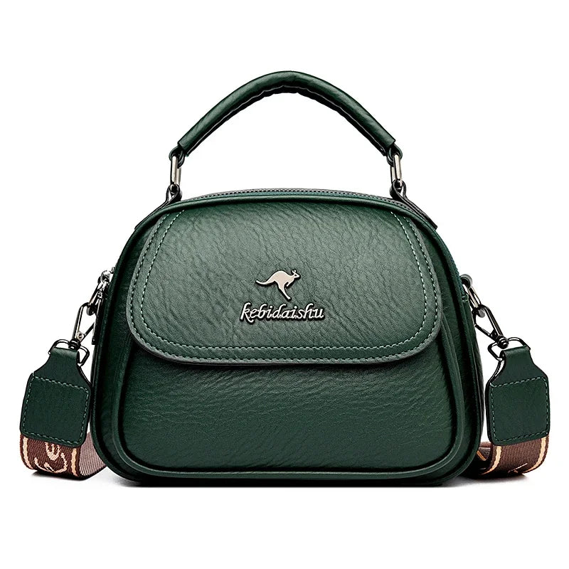 VANDERWAH Small Round Bag for Women Luxury Designer Handbag Lady High Quality Soft Leather Shoulder Bag Retro Color Commuter Sac