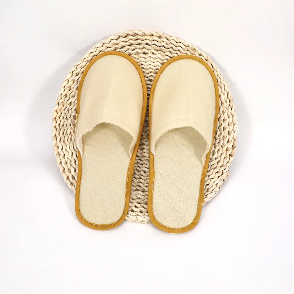 1 Pair Hotel Slippers Men Womens Top Quality Velvet Travel Disposable Cotton Home Hospitality Shoes Cheap SPA Guest Slides