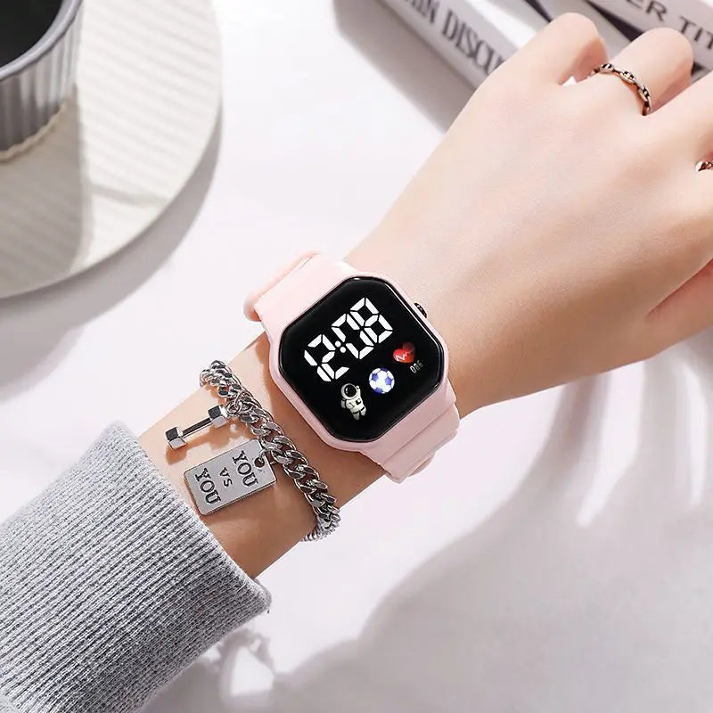 2025 LED Digital Watch For Kids Boys Sports Waterproof Watches Girls Silicone Digital Watch Casual Childrens Electronic Reloj