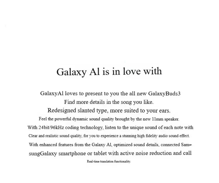 2025 Galaxy Buds3 Pro Wireless Earbuds, Hybrid ANC in-Ear Headphones, 25H Playtime, Hi-Fi Sound for Gym/Running