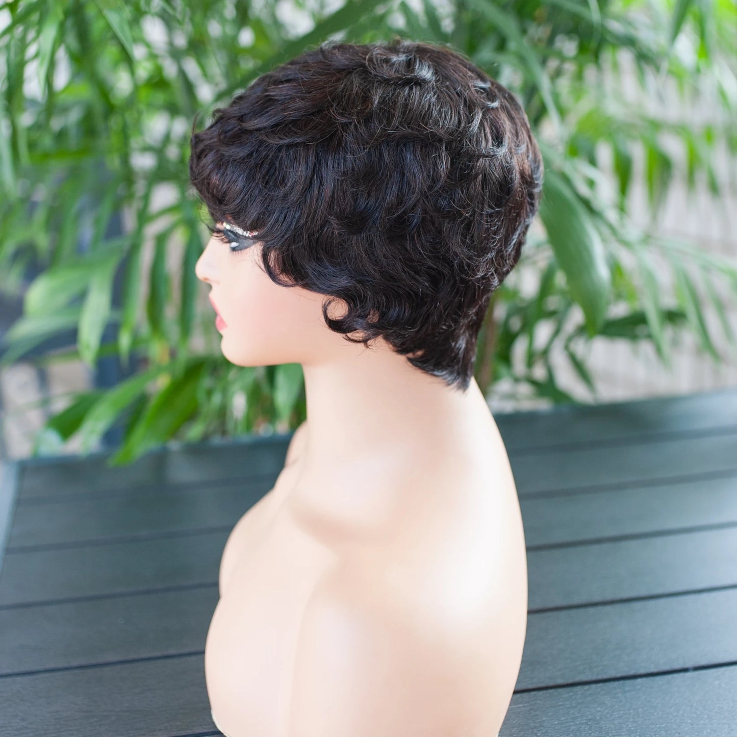 150% Density Short Pixie Cut Wigs Human Hair Wigs Full Machine Made 100% Brazilian Remy Fumi Hair Wig Bob Wigs for Black Women