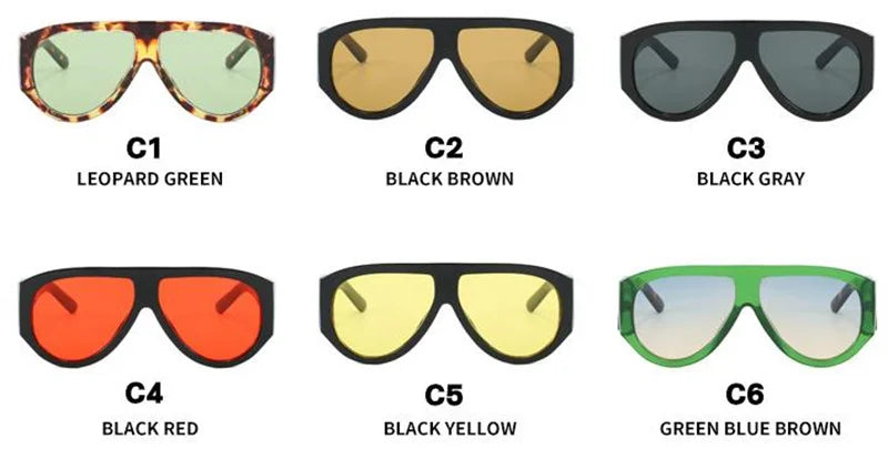 HOT Sun Glasses Unisex Anti-UV Spectacles Oversie Frame Eyeglasses Retro Ornamental Width Temples Sunglasses