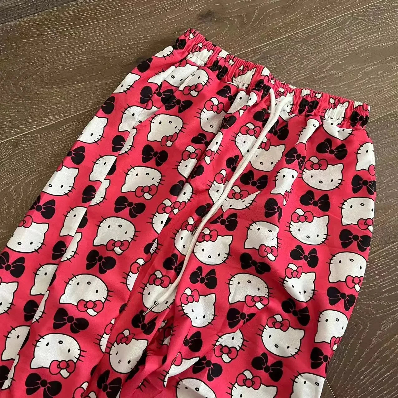 Y2K Summer Hello Kitty Cotton Loose Ladies Pajama Pants Pyjama Trousers Women Men Cartoon Bottoms Lounge Wear Girl Sleep pants
