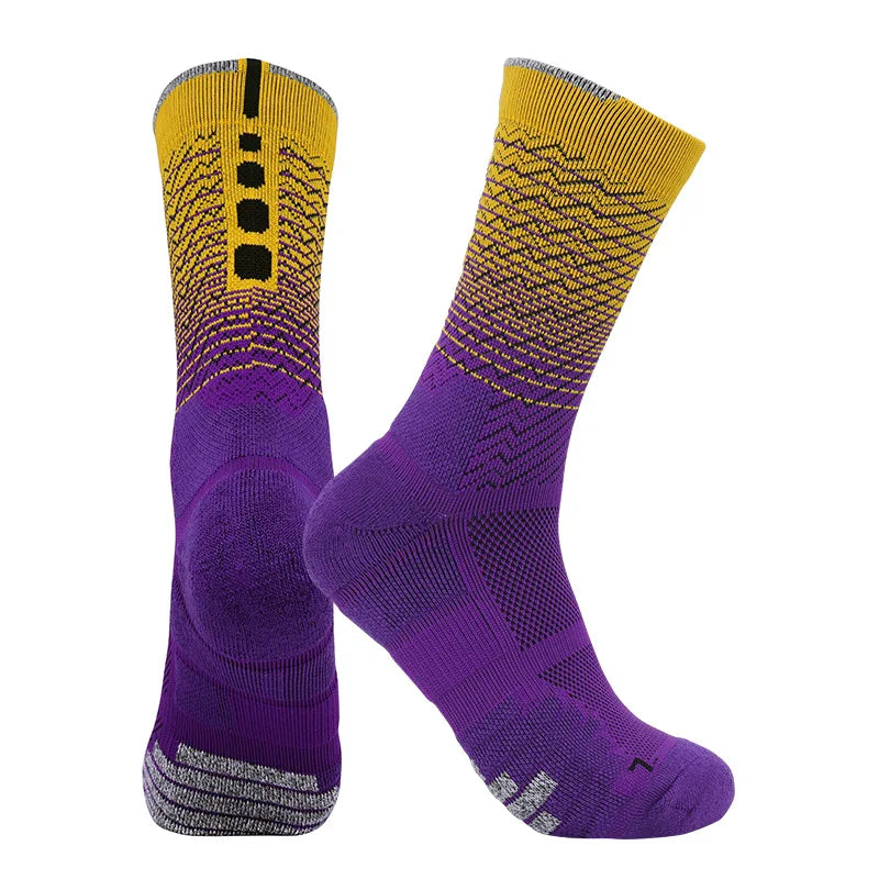 Men's Basketball Socks Middle Thickened Breathable Towel Bottom Colorful Fitness Running Cycling Hiking Sports Socks calcetines