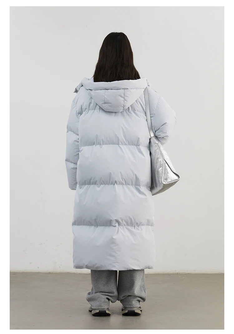 CHIC VEN Korean Women White Down Coats Loose Solid Female 90 White Duck Down Jacket for Woman Tops Autumn Winter 2024 Clothing