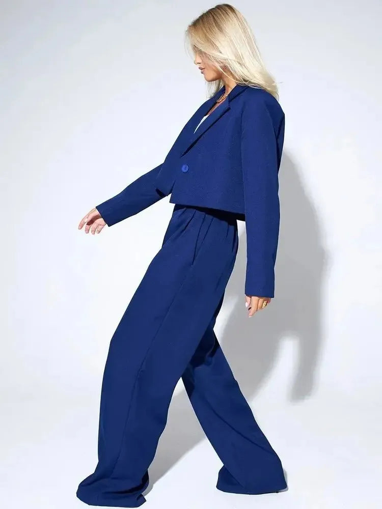 Women's Clothing 2025 Autumn New Fashion Casual Short Small Suit Slim Fit Trousers Women's Suit Костюм Женский Летний