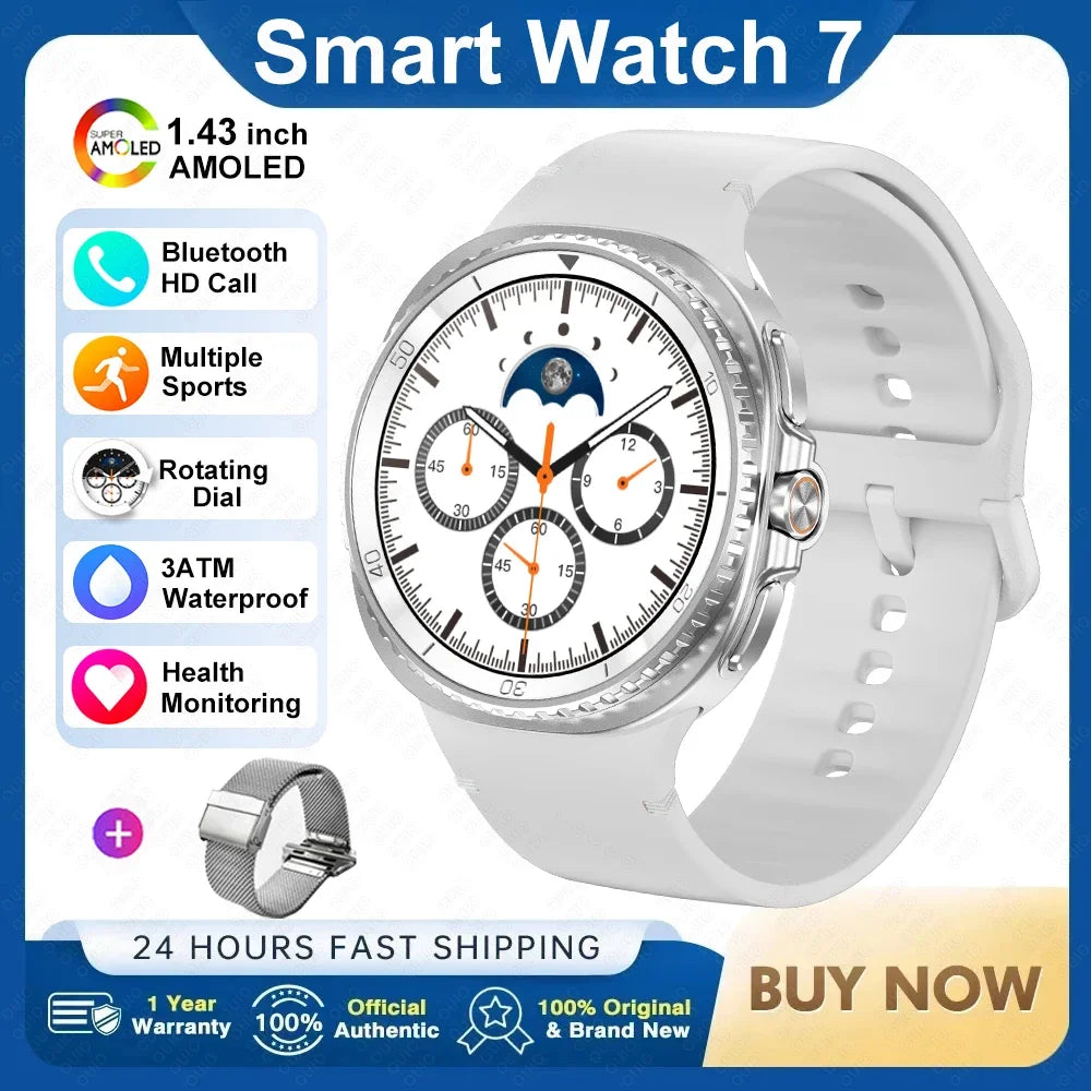 2025 Smart Watch 8 Classic With a 4-Piece Modular Case Structure Rotating Dial More Sports Modes Heart Rate BT Call Smartwatch