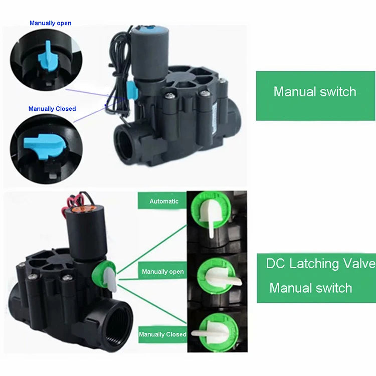 1/2" 3/4" 1" Normally Closed Water Irrigation Solenoid Valve 220V 12V 24V Nylon Valve For Farm Garden Landscape Irrigation