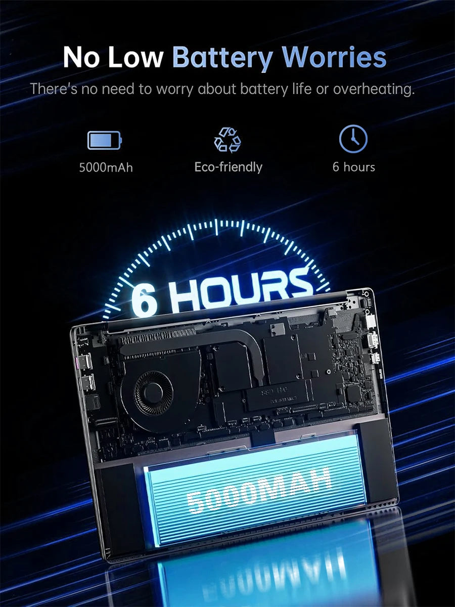 ACEKAMAS 15.6" Portable Laptop Computer Core i3 6100U Windows 11 Pro Gamer Notebook PC 16GB DDR4 1TB SSD Office Laptops Gaming