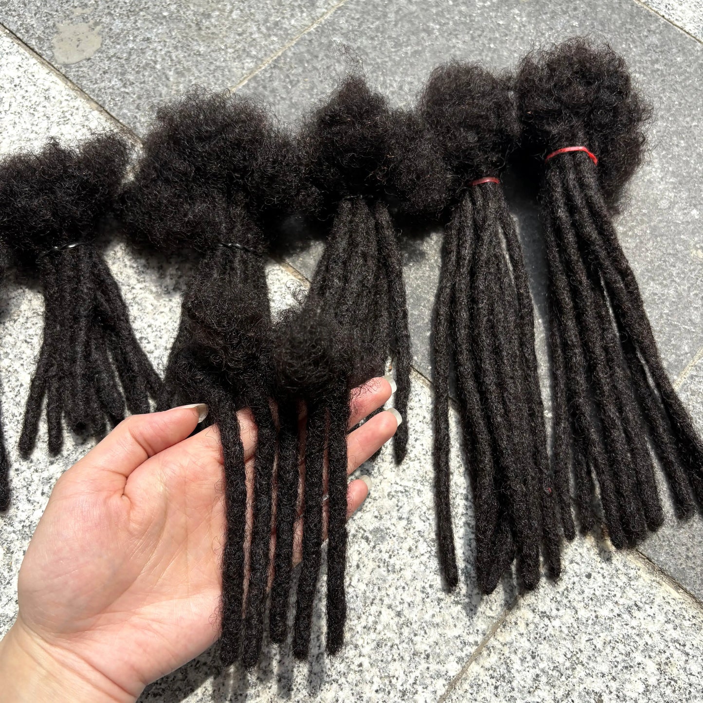 Loc Extension Human Hair 8-14inch 100% Human Hair Handmade Inter Loc Dreadlock Extension with Curly Ends for Men Women Kids