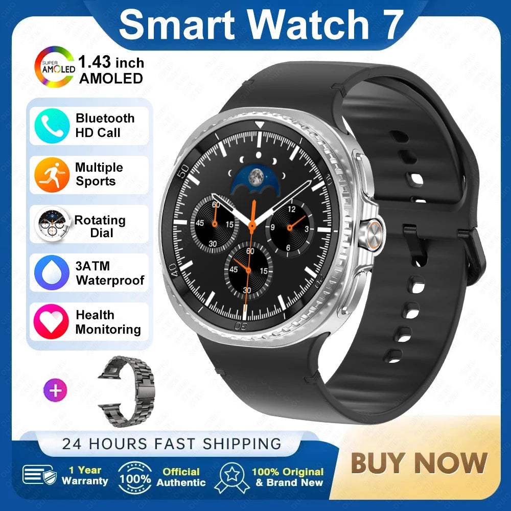 2025 Smart Watch 8 Classic With a 4-Piece Modular Case Structure Rotating Dial More Sports Modes Heart Rate BT Call Smartwatch