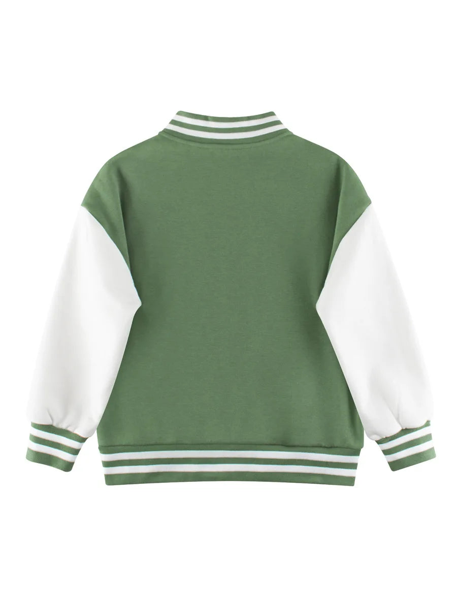 2024 Autumn Winter High Qualify Jacket for Boys Girls Fleece Cotton Zipper Casual Cartoon Baseball Capsule Coat Outerwear