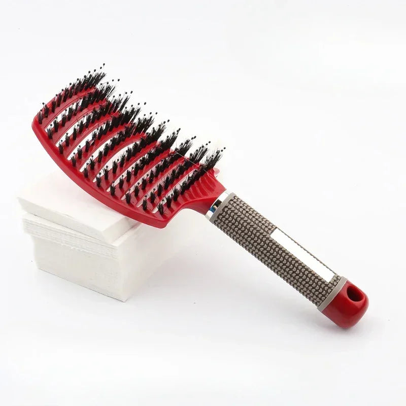 Hair Brush Scalp Massage Combs Hair brush Bristle Nylon Wet Curly Detangle Hair Brush for Salon Hairdressing Styling Tools