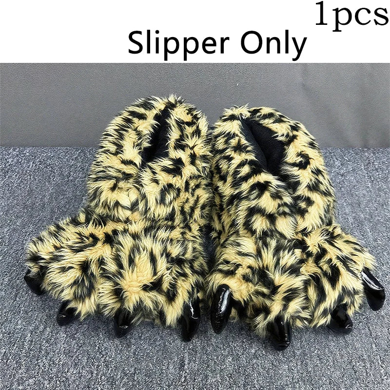 Leopard Hooded Pajamas Animal Kigurumi Unicorn Adult Onesies for Women Winter Sleepwear Flannel Pochets Overall Sets Slippers