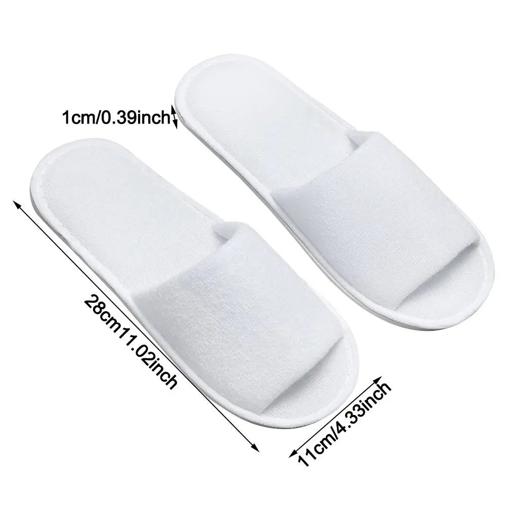 5 Pairs Comfortable Breathable Non Slip Sole SPA Guest Slippers Open Toe Slippers Hotel Shoes Hotel Supplies