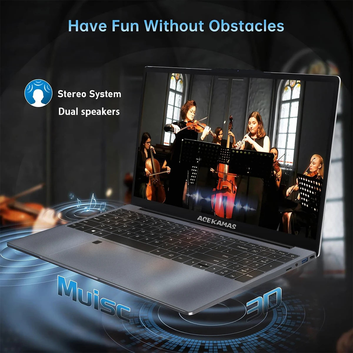 ACEKAMAS 15.6" Portable Laptop Computer Core i3 6100U Windows 11 Pro Gamer Notebook PC 16GB DDR4 1TB SSD Office Laptops Gaming