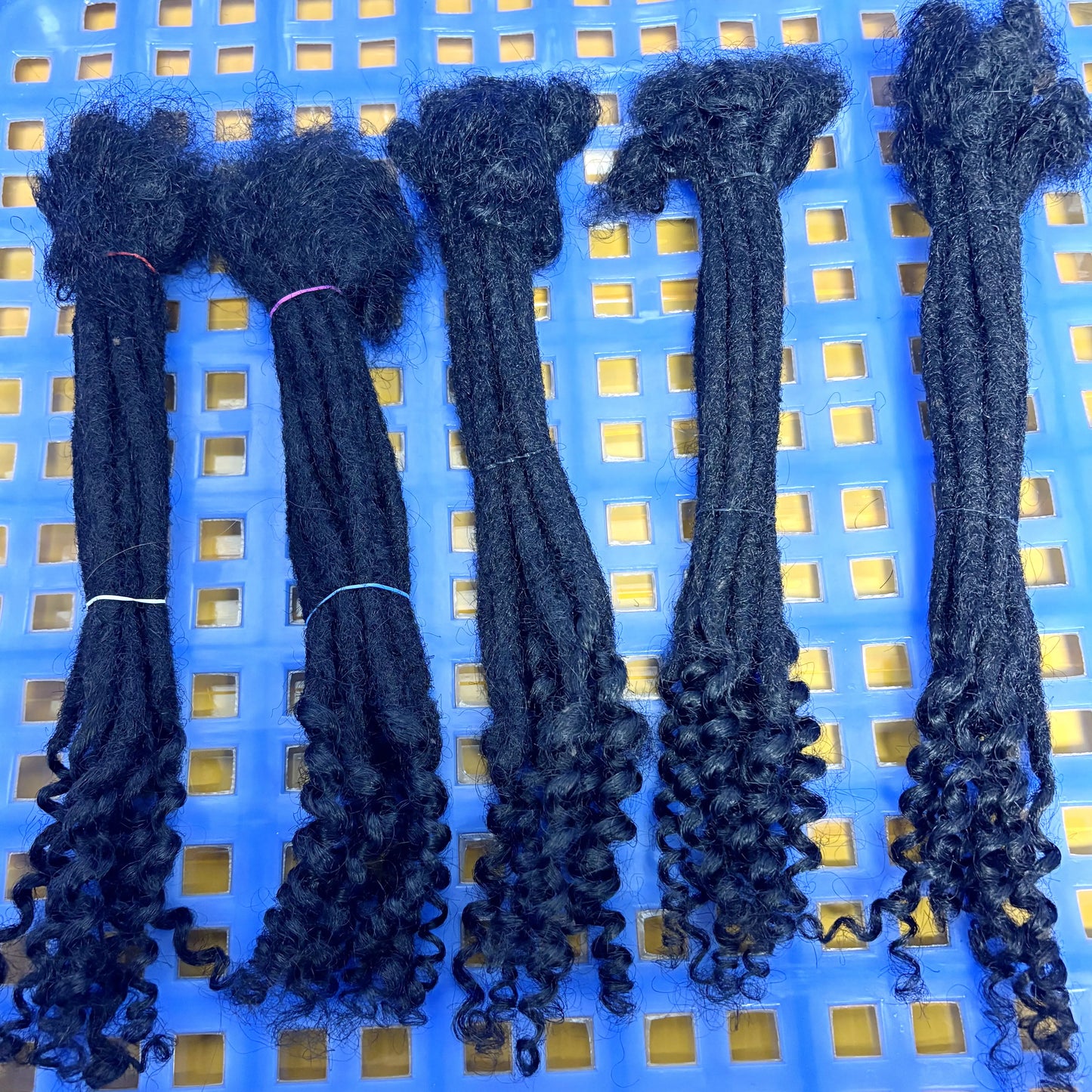 Loc Extension Human Hair 8-14inch 100% Human Hair Handmade Inter Loc Dreadlock Extension with Curly Ends for Men Women Kids