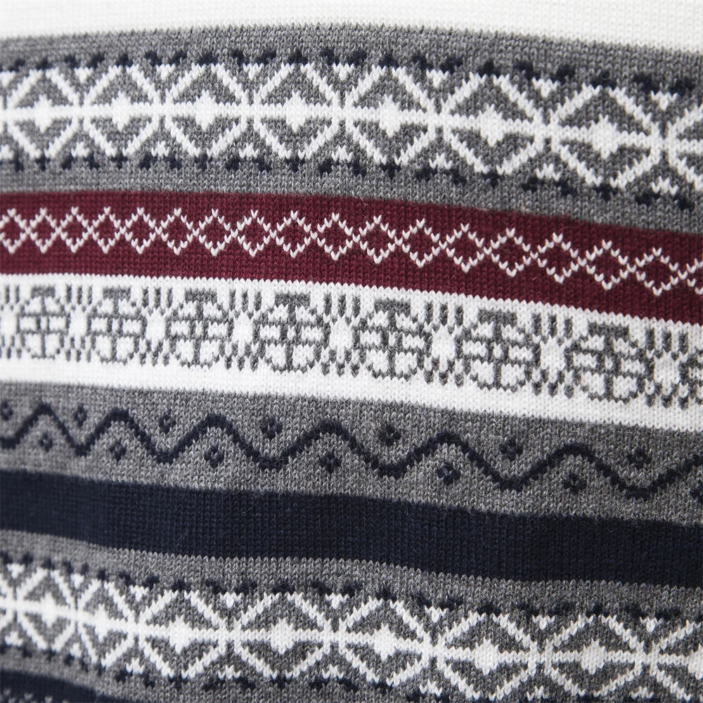 2023 New Autumn High Quality Zipper Pullers Men Warm Winter Cotton Sweaters for Men Ethnic Patterns Casual Mens Sweater
