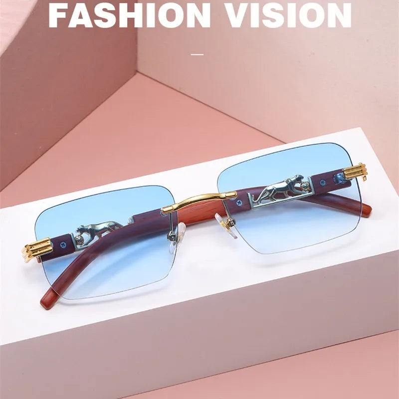 Sun Glasses Small Sunglasses Goggles Vintage Rimless Sunglasses For Summer Outdoor Activities Women