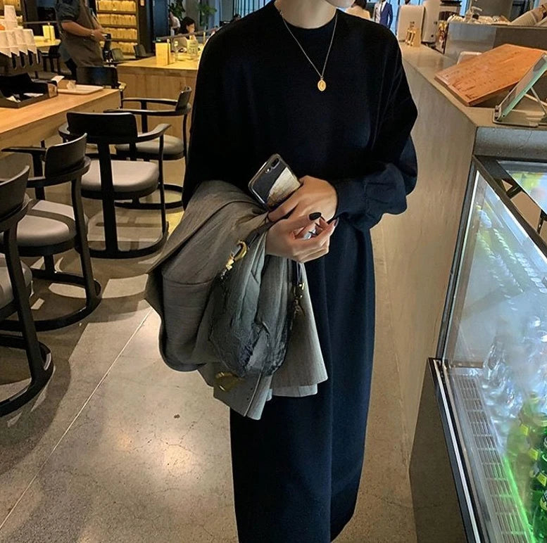 Long Clothes Dresses For Women Crochet Woman Dress Black Evening Knitted Robe Loose Maxi Offer Stylish New In Harajuku Y2k