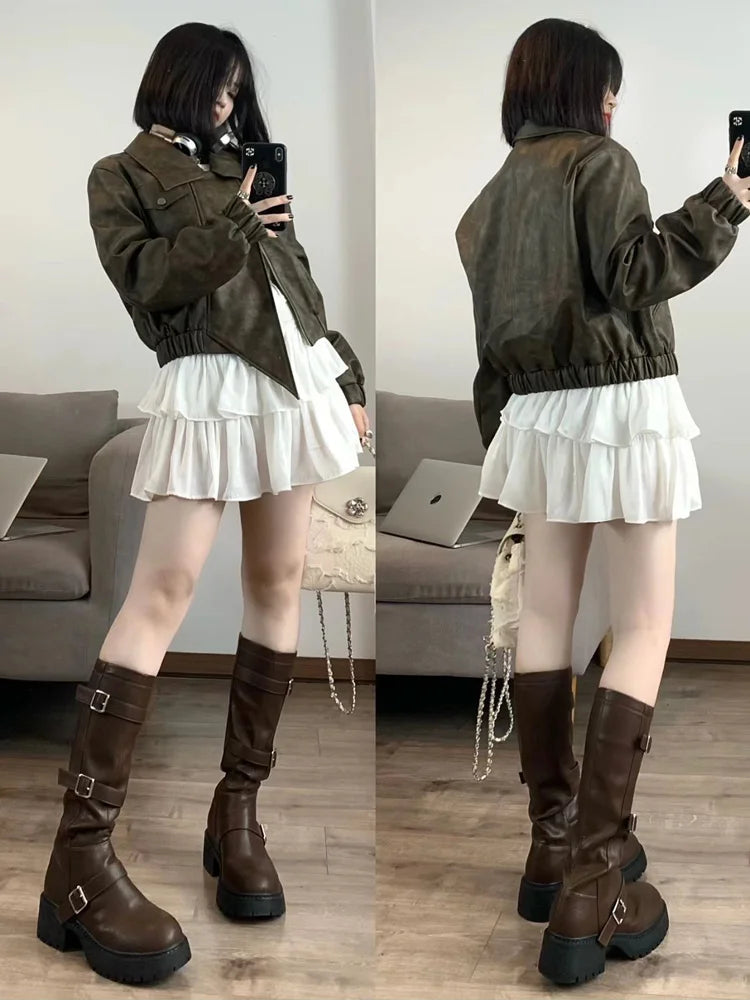 2025 New Women's Thi Heel Western Cowboy Knight Boots Winter over Knee Vintage Mermaid Long Tube  Boots Faionable