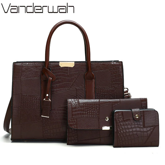 Large Capacity Shopping Bag for Daily Commuting Hand Bags Luxury Shoulder Bags Splicing Pu Leather Handbags Caual Tote New Sac
