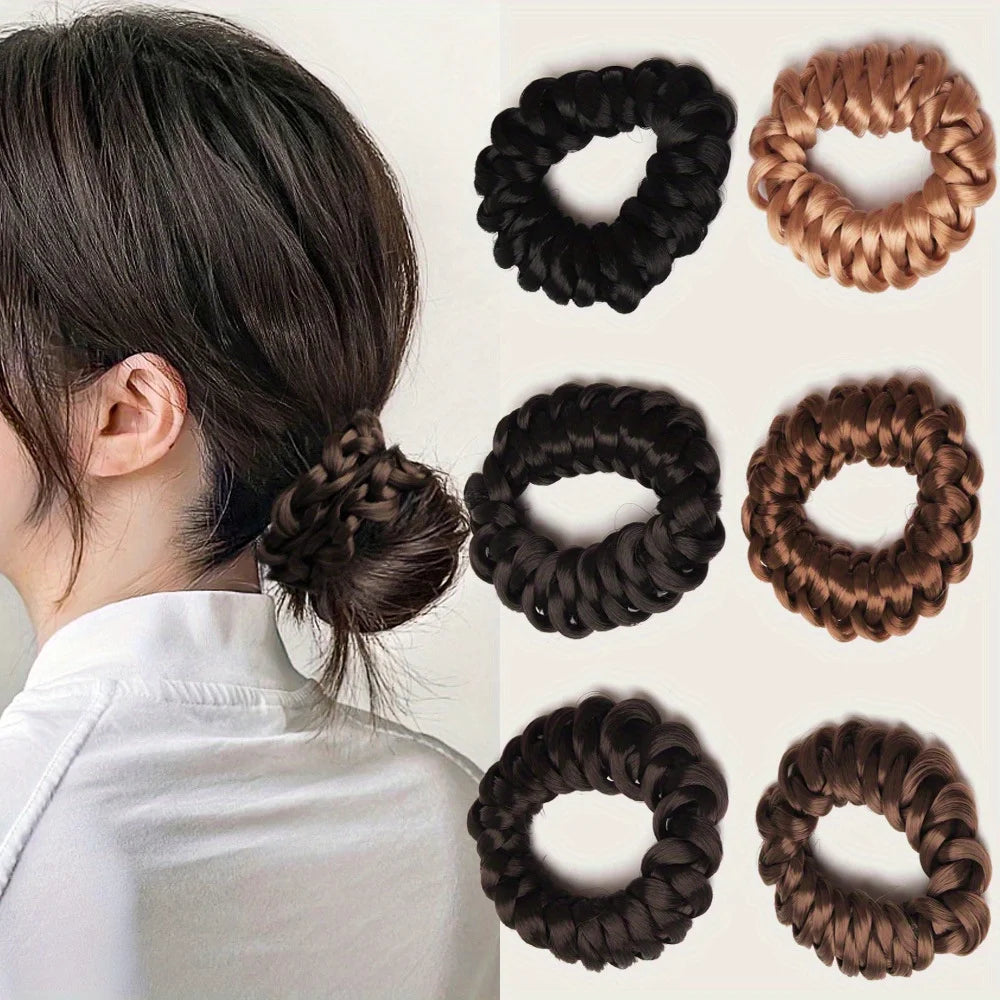 Hair volume weaving, high elasticity, bun shaped wig, hair loop, adult, children, women's headband, hair accessories