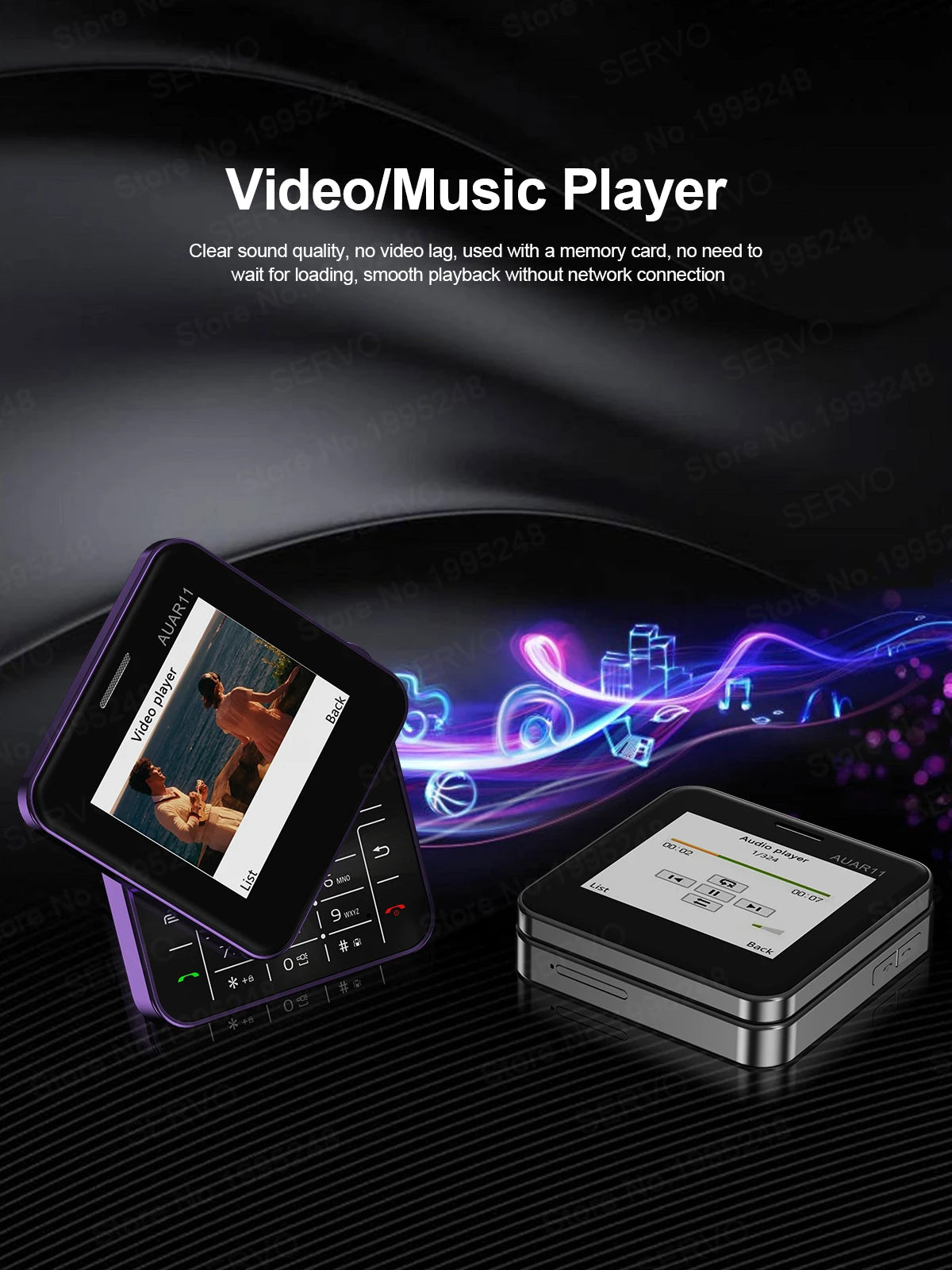 SERVO AUAR11 Rotating Mobile Phone 2 SIM Stadby Torch Speed Dial Magic Voice FM Radio 2G GSM 2.4" Slide Screen Small Cellphones