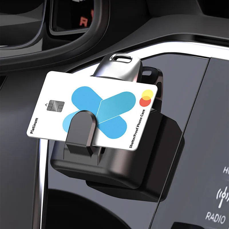 Car Dashboard Key Storage Box Reusable Back Adhesive Organizer Box Anti-Slip Dashboard Organizer Car Stowing Tidying Accessorie