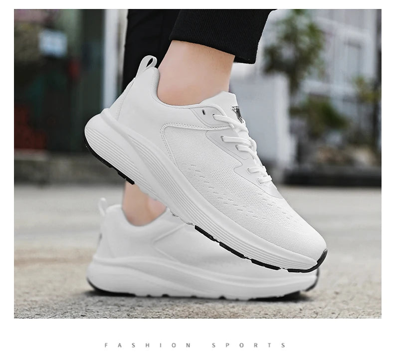 Men's new sports shoes fashion comfortable four season outdoor thick sole wear-resistant height increasing leisure sports shoes